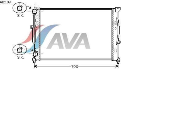 AVA COOLING SYSTEMS AI2189 радиатор охлаждения двигателя