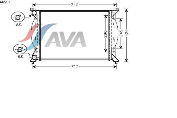 AVA COOLING SYSTEMS AI2201 радиатор охлаждения двигателя