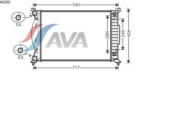 AVA COOLING SYSTEMS AI2202 радиатор охлаждения двигателя