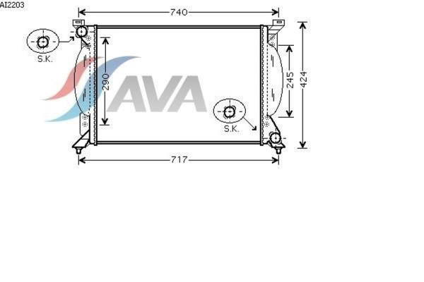 AVA COOLING SYSTEMS AI2203 радиатор охлаждения двигателя