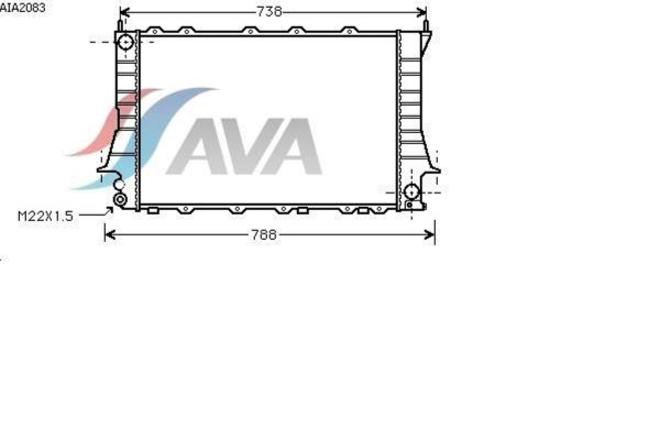 AVA COOLING SYSTEMS AIA2083 радиатор охлаждения двигателя