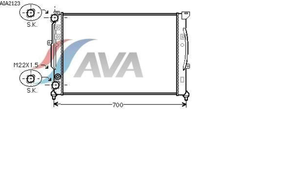 AVA COOLING SYSTEMS AIA2123 радиатор охлаждения двигателя