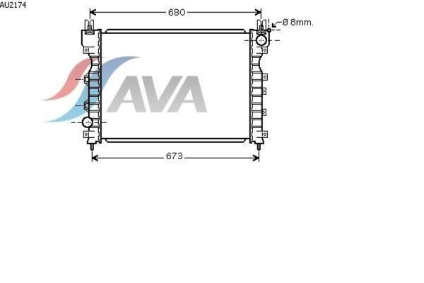 AVA COOLING SYSTEMS AU2174 радиатор охлаждения двигателя