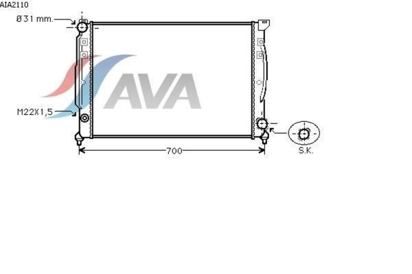 AVA COOLING SYSTEMS AiA2110 радиатор охлаждения двигателя