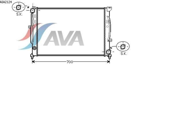 AVA COOLING SYSTEMS AiA2124 радиатор охлаждения двигателя