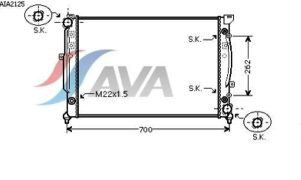 AVA COOLING SYSTEMS AiA2125 радиатор охлаждения двигателя