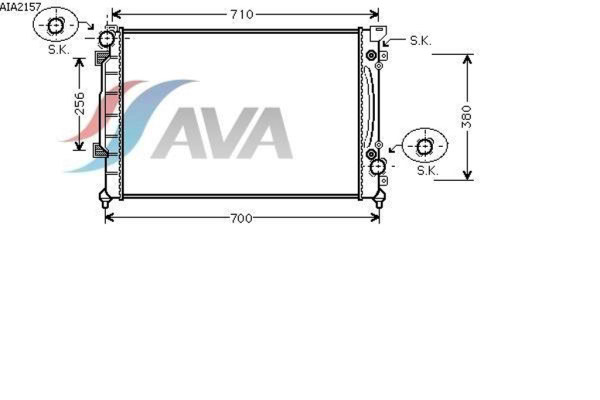 AVA COOLING SYSTEMS AiA2157 радиатор охлаждения двигателя