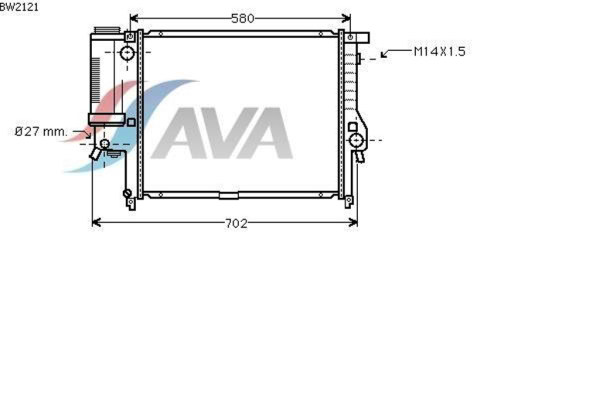 AVA COOLING SYSTEMS BW2140 радиатор охлаждения двигателя