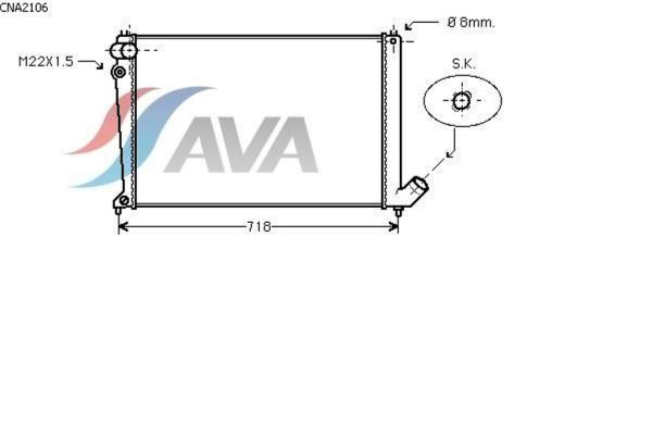 AVA COOLING SYSTEMS CNA2106 радиатор охлаждения двигателя