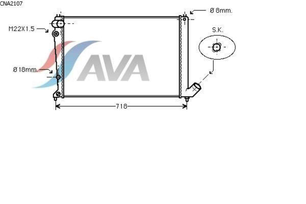 AVA COOLING SYSTEMS CNA2107 радиатор охлаждения двигателя