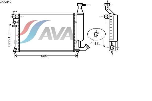 AVA COOLING SYSTEMS CNA2140 радиатор охлаждения двигателя