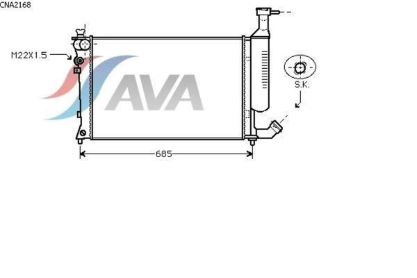 AVA COOLING SYSTEMS CNA2168 радиатор охлаждения двигателя