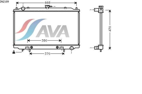AVA COOLING SYSTEMS DN2189 радиатор охлаждения двигателя
