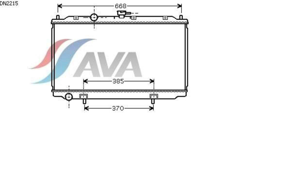 AVA COOLING SYSTEMS DN2215 радиатор охлаждения двигателя