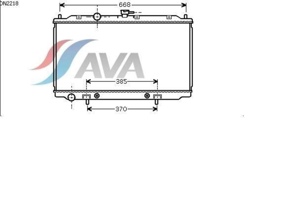 AVA COOLING SYSTEMS DN2218 радиатор охлаждения двигателя