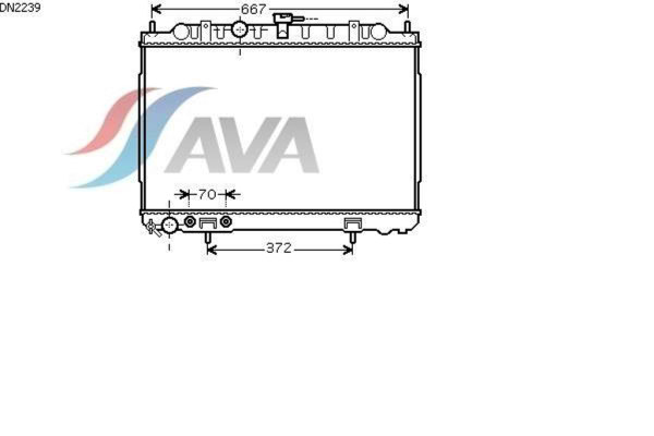 AVA COOLING SYSTEMS DN2239 радиатор охлаждения двигателя
