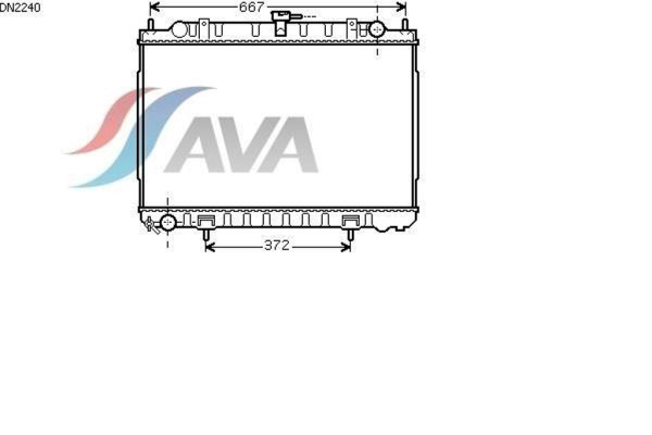 AVA COOLING SYSTEMS DN2240 радиатор охлаждения двигателя