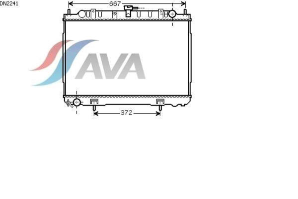 AVA COOLING SYSTEMS DN2241 радиатор охлаждения двигателя