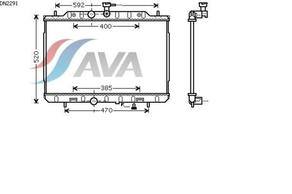 AVA COOLING SYSTEMS DN2291 радиатор охлаждения двигателя