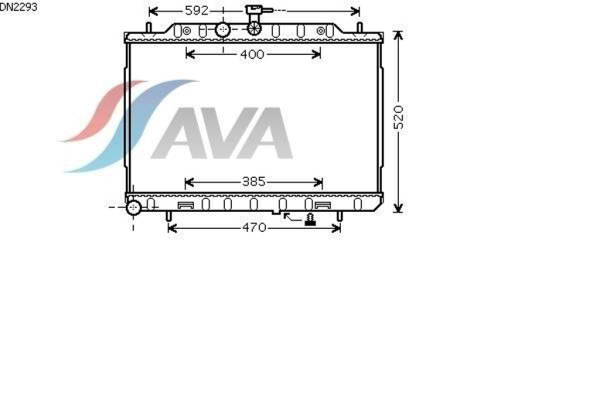 AVA COOLING SYSTEMS DN2293 радиатор охлаждения двигателя