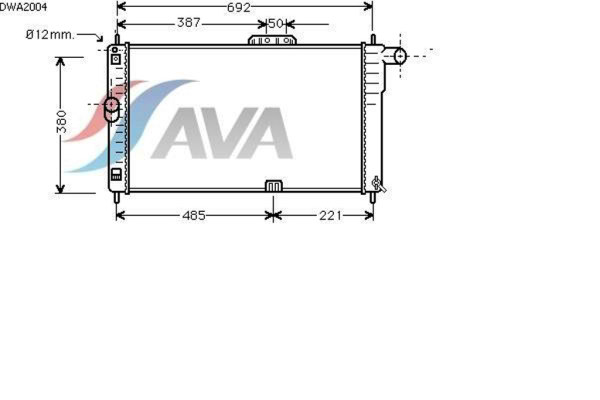 AVA COOLING SYSTEMS DWA2004 радиатор охлаждения двигателя