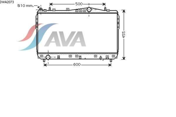 AVA COOLING SYSTEMS DWA2073 радиатор охлаждения двигателя