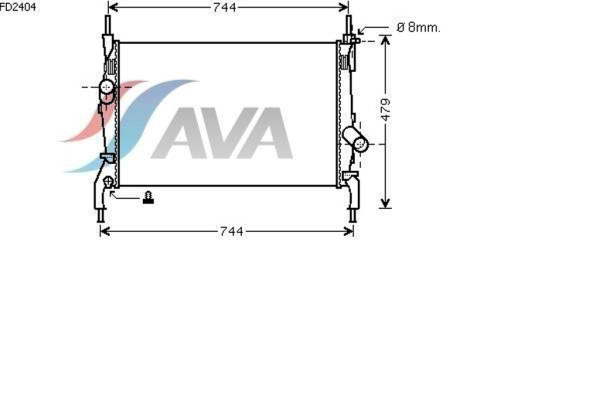 AVA COOLING SYSTEMS FD2404 радиатор охлаждения двигателя