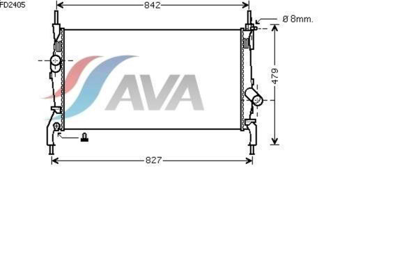 AVA COOLING SYSTEMS FD2405 радиатор охлаждения двигателя