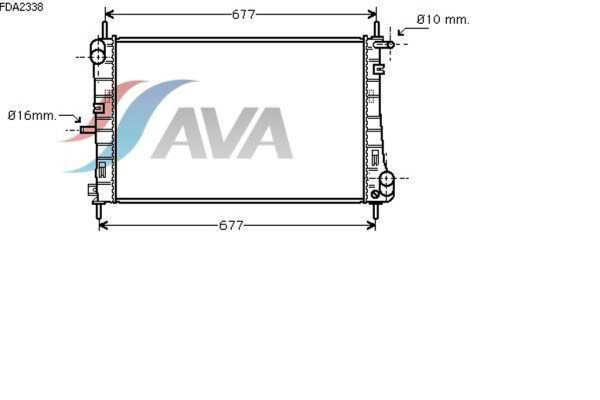 AVA COOLING SYSTEMS FDA2338 радиатор охлаждения двигателя