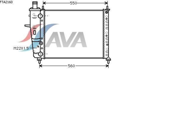 AVA COOLING SYSTEMS FTA2160 радиатор охлаждения двигателя