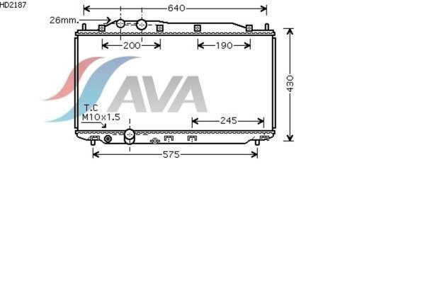 AVA COOLING SYSTEMS HD2187 радиатор охлаждения двигателя