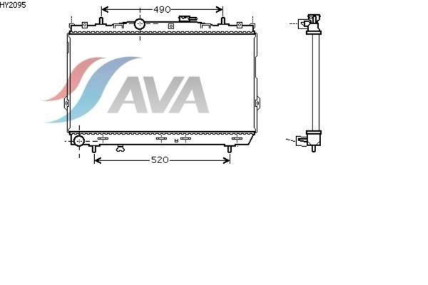 AVA COOLING SYSTEMS HY2095 радиатор охлаждения двигателя