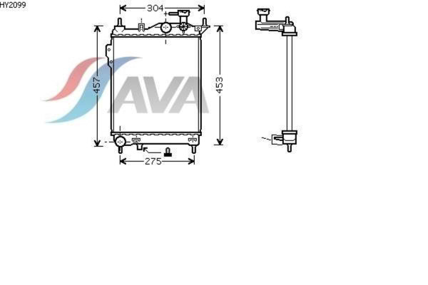 AVA COOLING SYSTEMS HY2099 радиатор охлаждения двигателя
