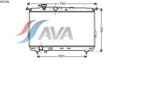 AVA COOLING SYSTEMS HY2106 радиатор охлаждения двигателя