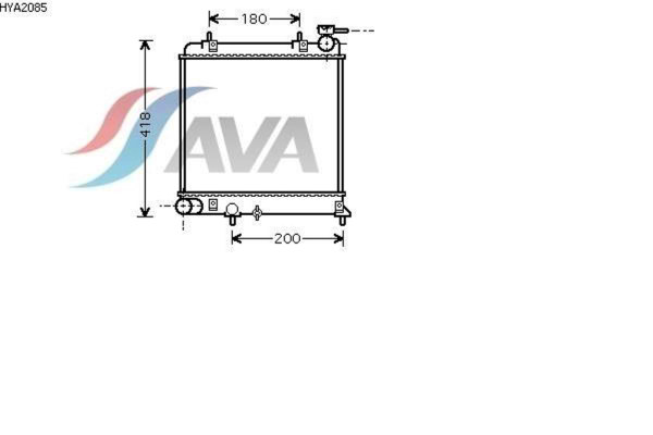 AVA COOLING SYSTEMS HYA2085 радиатор охлаждения двигателя