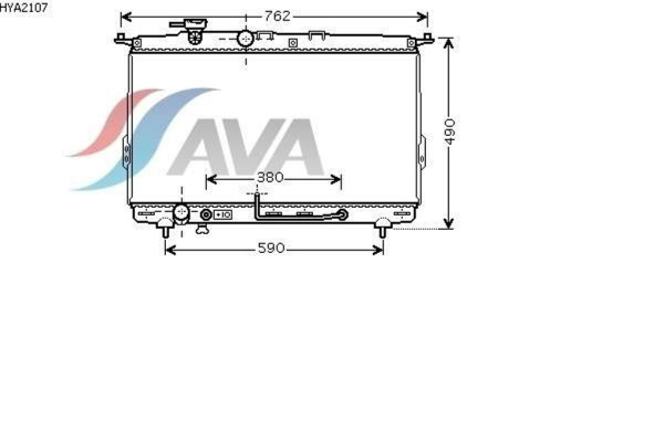 AVA COOLING SYSTEMS HYA2107 радиатор охлаждения двигателя