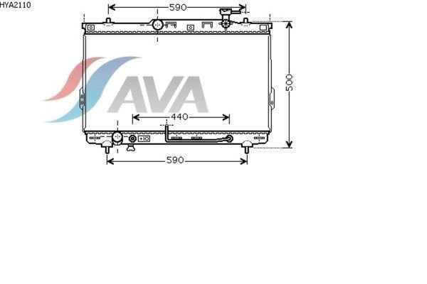 AVA COOLING SYSTEMS HYA2110 радиатор охлаждения двигателя