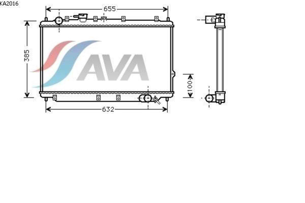AVA COOLING SYSTEMS KA2016 радиатор охлаждения двигателя
