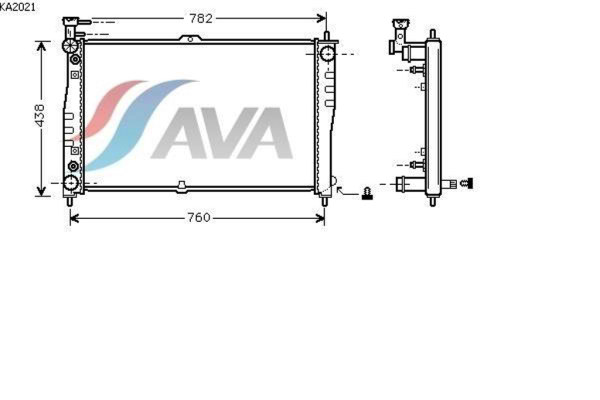 AVA COOLING SYSTEMS KA2021 радиатор охлаждения двигателя