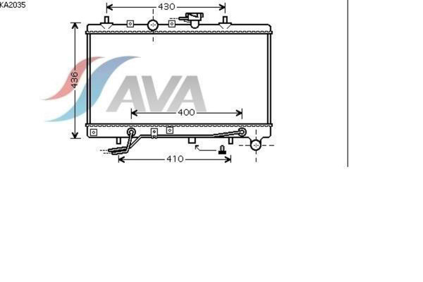 AVA COOLING SYSTEMS KA2035 радиатор охлаждения двигателя