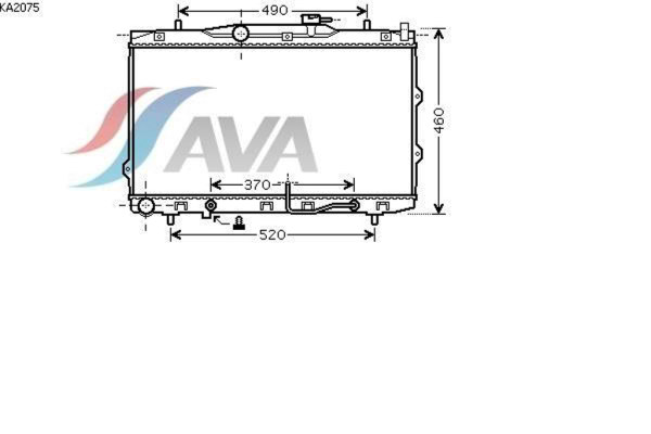 AVA COOLING SYSTEMS KA2075 радиатор охлаждения двигателя