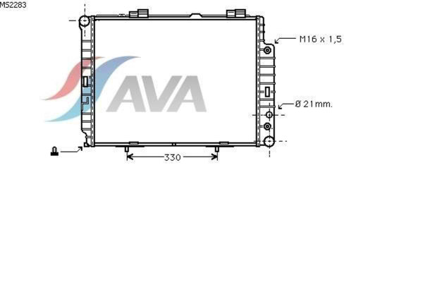 AVA COOLING SYSTEMS MS2283 радиатор охлаждения двигателя