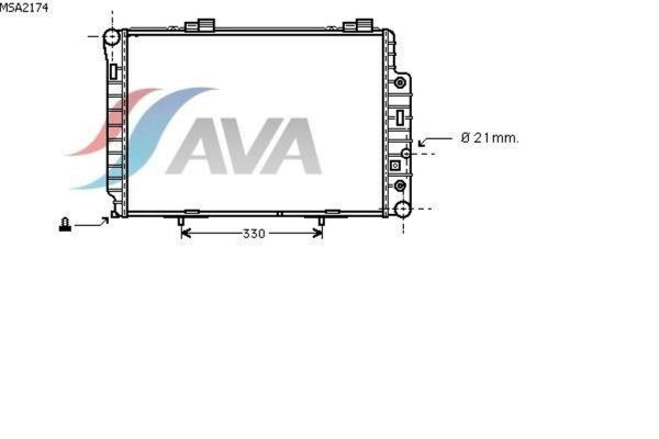 AVA COOLING SYSTEMS MSA2174 радиатор охлаждения двигателя