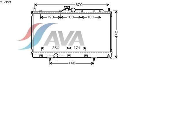 AVA COOLING SYSTEMS MT2199 радиатор охлаждения двигателя