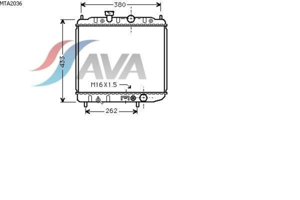 AVA COOLING SYSTEMS MTA2036 радиатор охлаждения двигателя
