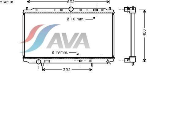 AVA COOLING SYSTEMS MTA2101 радиатор охлаждения двигателя