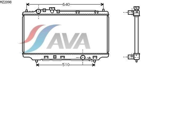 AVA COOLING SYSTEMS MZ2098 радиатор охлаждения двигателя
