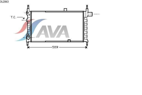 AVA COOLING SYSTEMS OL2063 радиатор охлаждения двигателя