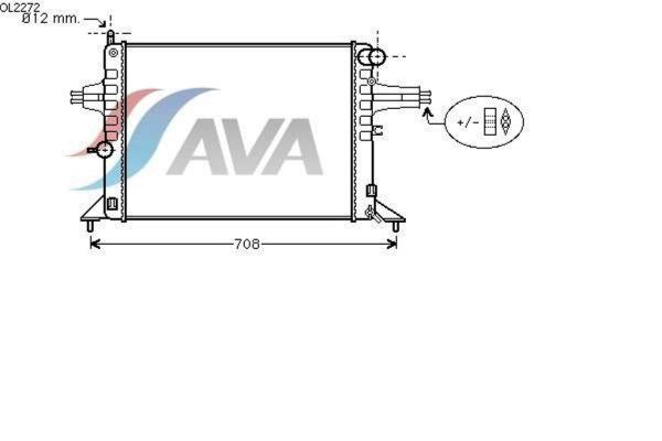 AVA COOLING SYSTEMS OL2272 радиатор охлаждения двигателя