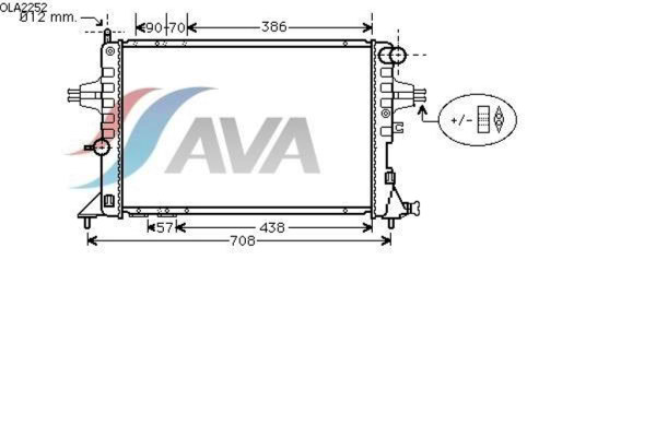AVA COOLING SYSTEMS OLA2252 радиатор охлаждения двигателя
